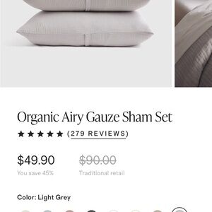 Quince Gray Pillow Set (100%organic cotton!